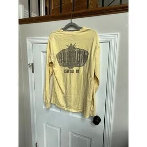 Ron Jon Surf Shop Men's Yellow Long Sleeve Graphic T Shirt‎ Size Large